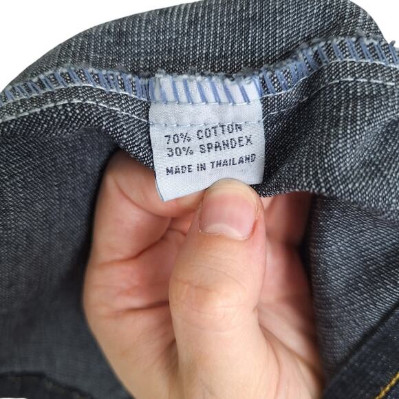 Vintage Y2K Jipata Jeans Denim Maxi Skirt Beaded Boho Sun Side Zipper Blue XL - Picture 4 of 9